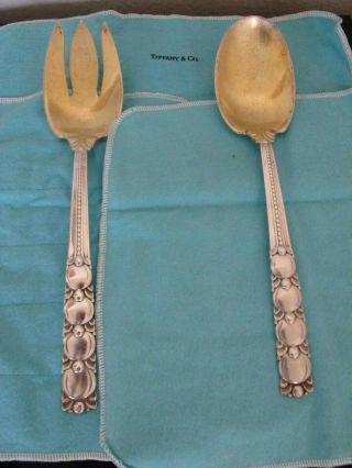 Tiffany&co Sterling Silver 2 - Piece Tomato/exposition Salad Set 9 5/8 " L