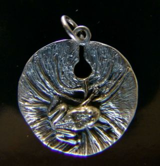 Vintage James Avery Sterling Pendant Frog On Lily Pad