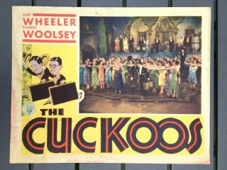 Vintage Movie House Lobby Card The Cuckoo 1930 Wheeler & Woolsey Musical Comedy