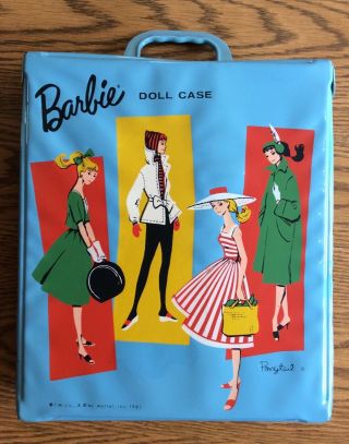 Vintage Barbie Doll Case W/ Clothes And Accessories.  Shape