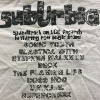 Vintage Suburbia Movie Promo Shirt 90s Beck Sonic Youth Nirvana Pavement Punk