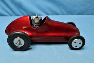 Rare Vintage Aluminum TETHER CAR w/ McCoy 29 ENGINE Rear Wheel Drive RACE 3