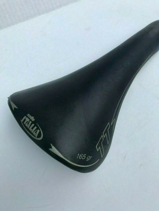 Selle Italia Flite Tt Saddle Titanium Rails Carbon Black Leather 165 G Vintage