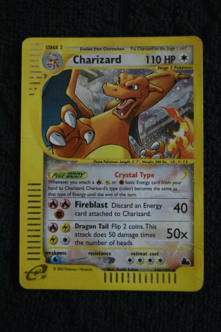 Pokemon Crystal Charizard Holo 146/144,  Skyridge,