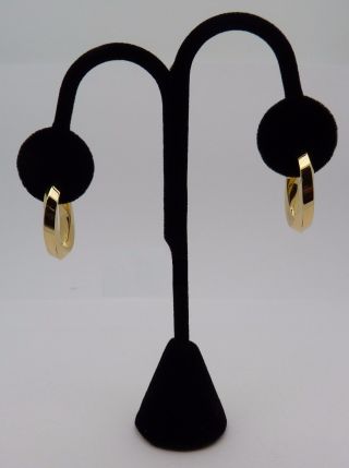 Vintage Tiffany & Co.  18k Yellow Gold Twisted Hoop Earrings / 9.  1 Grams
