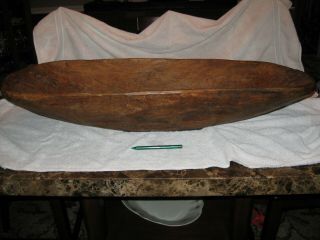 Extra Large,  Vintage Wooden Hand Carved Dough Bread Bowl,  Trencher,
