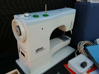 Vintage Elna SU 62C Sewing Machine w/ Hard Case & Feet,  Cams,  Templates,  guides 7