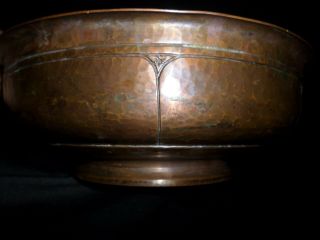 Antique Roycroft Hammered Copper Bowl Arts & Crafts Movement 9 Inch