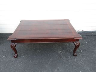 Flame Mahogany Ball and Claw Feet Vintage Coffee Table 9505A 3