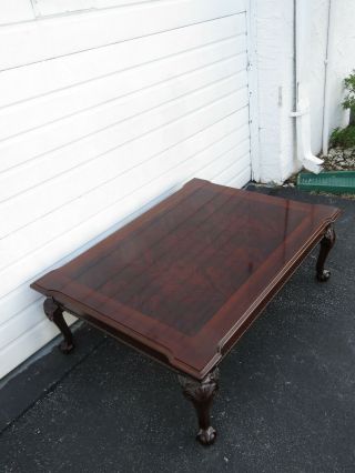 Flame Mahogany Ball and Claw Feet Vintage Coffee Table 9505A 4