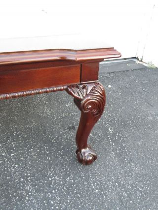 Flame Mahogany Ball and Claw Feet Vintage Coffee Table 9505A 5