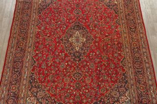 Floral Traditional Kashmar Oriental Rug Wool Hand - Knotted Carpet 9x12 4