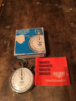 Vintage Tag Heuer Trackmaster Swiss Made Stopwatch Box And Papers