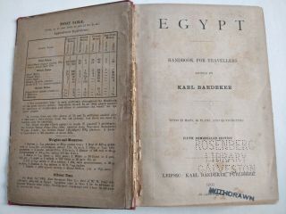 1902 Vintage Guidebook Baedeker Egypt Illustrated Maps in English RARE 3