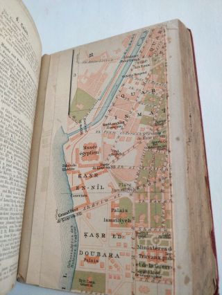 1902 Vintage Guidebook Baedeker Egypt Illustrated Maps in English RARE 6