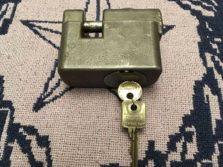 Rare Hi Shear Corp Lock With Medeco Key Construction Container 4