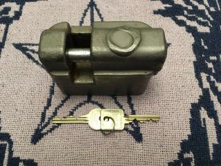 Rare Hi Shear Corp Lock With Medeco Key Construction Container 6