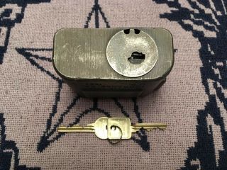 Rare Hi Shear Corp Lock With Medeco Key Construction Container 7