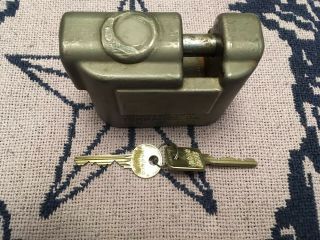 Rare Hi Shear Corp Lock With Medeco Key Construction Container 8