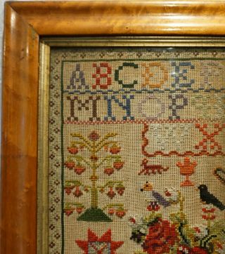 MID/LATE 19TH CENTURY WELSH DOUBLE HOUSE & MOTIF SAMPLER BY MARY GRIFFITHS 1873 4