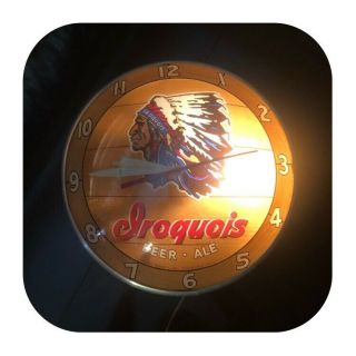Vintage 1950 - 1960 Iroquois Beer Double Bouble Clock
