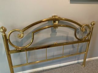 Vintage Antique Queen Size Brass Bed Head Board and Foot Board 2