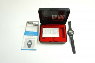 Casio Bp 100 Blood Pressure Monitor Quartz Watch With Case Paperwork And Tape