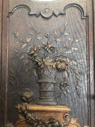 Antique Gustav Becker Wall Clock 43” Carved Wood 2