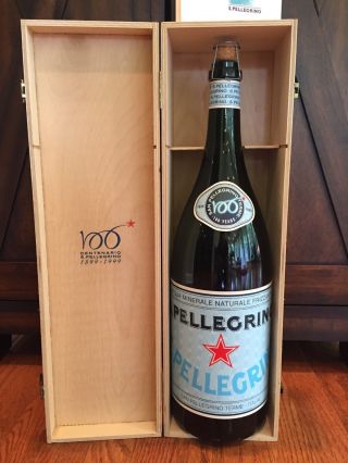 San Pellegrino Vintage Magnum Bottle Glass 100 Anniversary Commemorative
