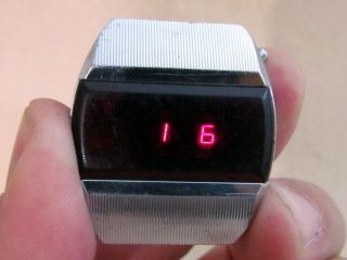 Pulsar Elektronika 1 First Vintage Russian Ussr Digital Red Led Wrist Watch 8382