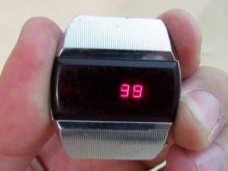 Pulsar Elektronika 1 First Vintage Russian USSR Digital Red LED Wrist Watch 8382 3