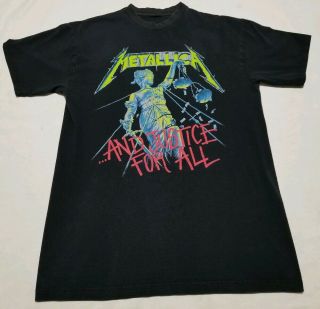 Vintage Metallica And Justice For All Hammer Of Justice T - Shirt 1994 Giant Large
