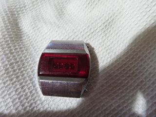 Vintage Pulsar Elektronika 1 First Russian Ussr Digital Red Led Wrist Watch 4126