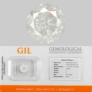 1.  36 Cts Rare Untreated Gil Certified Natural White " F " Color Diamond
