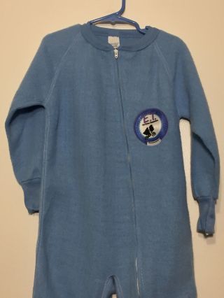 Vtg 1980s Et Extra Terrestrial Footed Pajamas Size 4/5 1982 Footie Sleeper Blue
