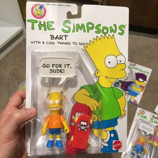 The Simpsons Action Figures Vintage 1990 & Shipper Box 2