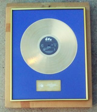 Rare Nirvana Nevermind German Gold Record Award Presented 2 Geffen International