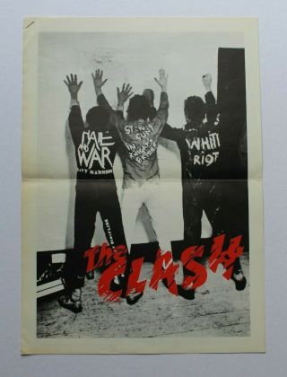 The Clash 1977 Cbs Uk Press Kit Rare Punk Watch Out Pistols