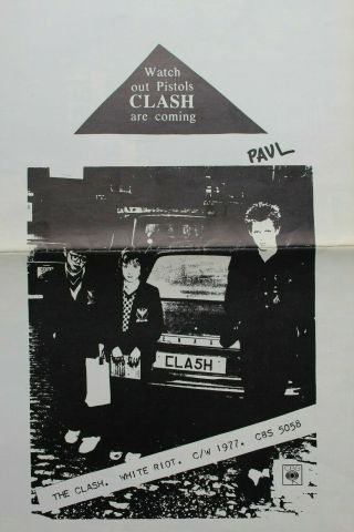 THE CLASH 1977 CBS UK Press Kit Rare Punk Watch Out Pistols 4