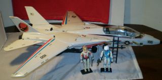 1983 Gi Joe Skystriker Attack Jet & Pilot Ace Near Complete Arah Vintage Cobra