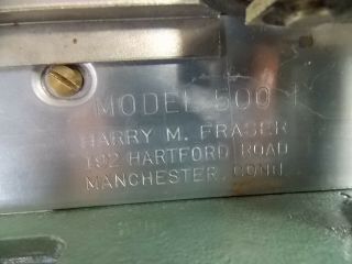 Vintage Harry M Fraser Cloth Cutting Machine Model 500 - 1 Combination Machine 6