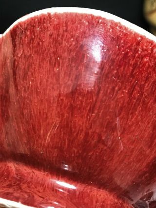 Rare Antique Chinese Monochrome Red Glaze Porcelain Bowl 10