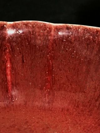 Rare Antique Chinese Monochrome Red Glaze Porcelain Bowl 11