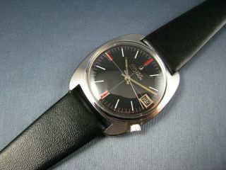 Vintage Bulova Accutron 218 Stainless Steel Tuning Fork Mens Date Watch 1973