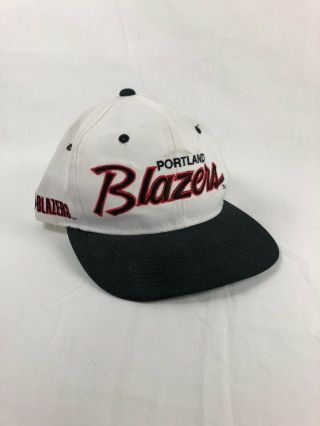 Vintage Portland Trailblazers Blazers Script Snapback Hat Sports Specialties