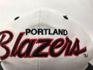 Vintage Portland Trailblazers Blazers Script Snapback Hat Sports Specialties 7