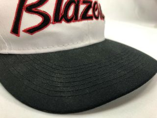 Vintage Portland Trailblazers Blazers Script Snapback Hat Sports Specialties 8