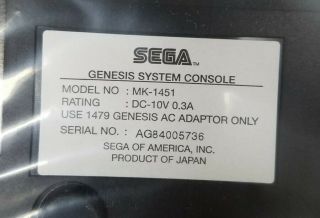 Sega Genesis Model 2 Majesco VA4 Revision Model MK 1451 Console System NIB RARE 5
