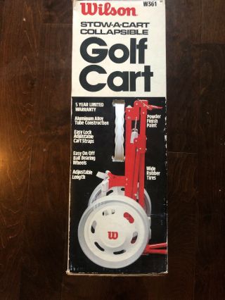Wilson Stow - A - Cart Collapsible Golf Cart Model W361 Dr51 Caddy Vintage