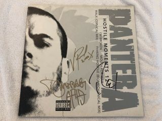 Pantera Hostile Moments Album Signed Extremely Rare Dimebag Darrell Import